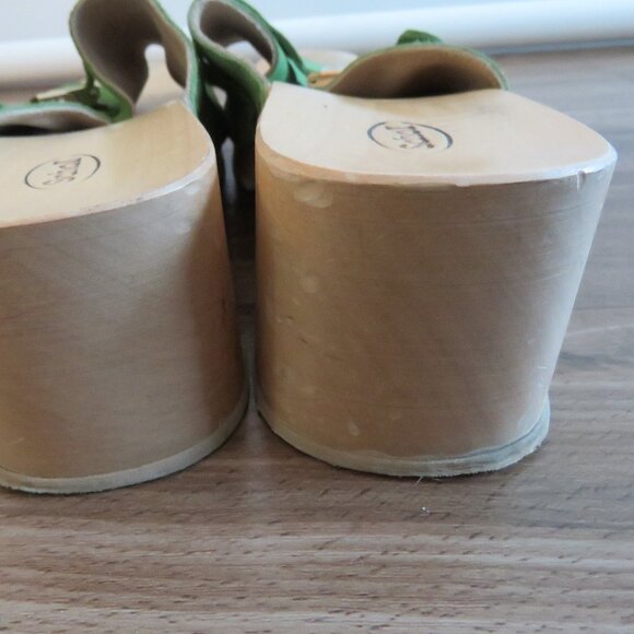 Dr. Scholl's Green Pescura Sarah Suede Mules - Picture 9 of 11